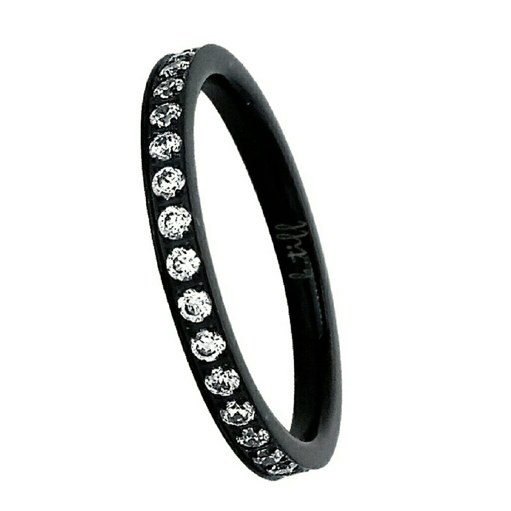 B.Tiff Eternity Ring - Black Color Stainless Steel